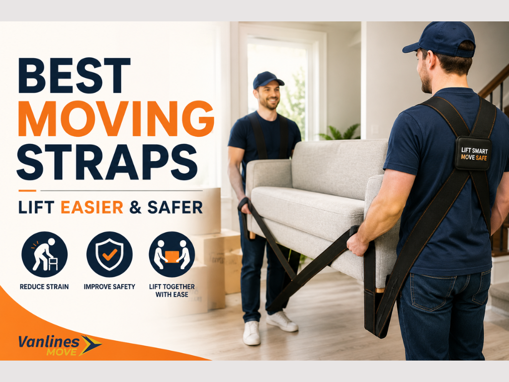 Moving straps for lifting heavy furniture and appliances.